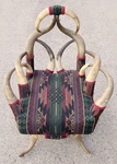 Antique 19TH Century Arts Crafts Western American Horn Chair Pro Reupholstered. Fixed Price $899.00.