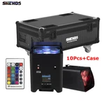 Shehds 10PCS Wifi Control Battery 6X18 Rgbwauv With Rechargeable Flightcase. Fixed Price $1672.00.