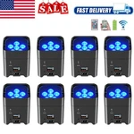 8PCS 108W Rgbwa+uv Led Par Battery Wireless Dmx Wifi App Lights Uplight. Fixed Price $169.99.