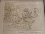 Harold Altman Original Color Etching "child Ii" - Signed & Numbered Nice Frame. Fixed Price $162.50.