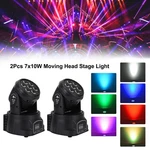 2PCS X10W Moving Head Stage 70W Led Rgbw Dmx Dj Party Lighting. Fixed Price $125.49.