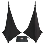 (2) Prox 3 Sided Coverage Black Tripod Scrim Fits 5 Ft Speaker Stands. Fixed Price $117.99.
