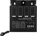 Dmx 600 Watt 4-CHANNEL Universal Dimmer Pack For Stage Lighting Control. Fixed Price $154.99.