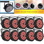 10PCS 270W Dmx Rgbw 18 Led Wash Can Stage Light Party Disco Show Gig Wedding. Fixed Price $317.99.
