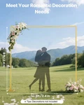 Vevor 8X8FT Gold Arch Backdrop Stand For Wedding, Party, Event Decor. Fixed Price $42.99.