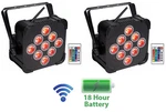 2) Rockville Best Par 60 Rechargeable Can Wash Lights Wwireless Dmx+rgbwa+uv. Fixed Price $374.90.