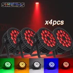 4PCS 18X18W Rgbwa Uv Aluminum Led Stage Lighting For Weeding Park Dj. Fixed Price $338.00.