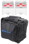 (2) Rockville Wet Par 50 White Rf Waterproof Battery Dj Lights+wireless Dmx+bag. Fixed Price $256.90.