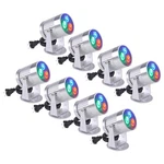 Yescom 8 Pack Led Rgb Spotlight Aluminum Stage Lighting For Mirror Ball Party. Fixed Price $169.90.