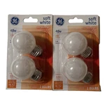 Ge 40W Soft White G16 1/2 Globe Shape Decorative A15 Light Bulbs E26 Screw 2PK. Fixed Price $18.99.