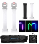 (2) Totem Stands+black+white Scrims For American Dj Vizi Beam Rxone Lights. Fixed Price $394.90.