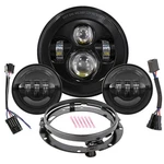 7 Inch Round Led Headlight Bulb Kit With 4.5 Passing Lamps Fog Lights Mo.... Fixed Price $144.92.