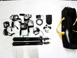 Lowel Omni V-light, Ring & Tripods Studio/video Lighting Kit. Fixed Price $74.50.