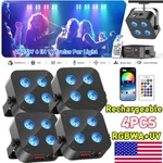 Led 4X25W Rgbwa+uv Battery Powered Wireless Dmx Par Can Dj Uplighting. Fixed Price $259.99.
