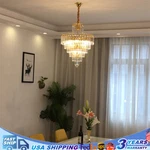Classic Luxury Crystal Ceiling Lamp Chandelier Pendant Hanging Light Fixture. Fixed Price $46.23.