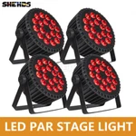 4PCS Shehds Aluminum Alloy Led Par Flat 18X18W Rgbwauv Stage Lights Dj Disco. Fixed Price $338.00.