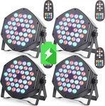 Wireless Rechargeable Rgb Par Can - 4 Pack Battery Powered Uplights. Fixed Price $349.99.