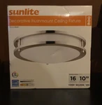 Sunlite 10 Inch Led Flushmount Ceiling Light Fixture Dimmable Brushed Nickel. Fixed Price $29.99.