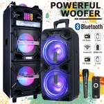 9000WATTS Bluetooth Speaker Woofer Party Fm Dj Led Aux Karaoke With Mic. Fixed Price $169.99.