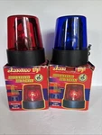 American B-601R Red & Blue Rotating Police Beacon Light Adj Disco Party. Fixed Price $49.99.