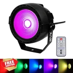 Jlpow Mini Cob Stage Wash Dmx Remote Rgb Dj Uplighting Party. Fixed Price $52.99.