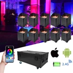 10PCS 6X18W Rgbwa+uv 6IN1 Dmx Uplight Led Par With Rechargeable Road Case. Fixed Price $1226.00.
