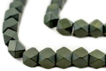 Olive Green Diamond Cut Natural Wood Beads 12MM Faceted 16 Inch Strand. Fixed Price $5.00.