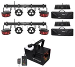 Chauvet Dj Gigbar Flex W/ DERBY+2) Par Can Lights+footswitch+fogger+lights. Fixed Price $1104.91.