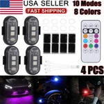4PCS Wireless Led Strobe Rgb 8 Colors Rechargeable Flashing Warning Lights. Fixed Price $12.95.