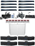 (8) American Dj Ultra Hex Bar 12 Rf Wash Strip Lights+dmx Control+fogger+hazer. Fixed Price $4440.90.