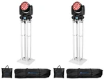 2) Eliminator Lighting Adj Stryker Wash Rgbw Led Moving Head Lights+totem Stands. Fixed Price $1904.90.