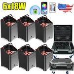 6X18W Rgbwa+uv Wifi App Wireless Remote Control Par Dmx Dj Lighting Show. Fixed Price $39.99.