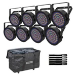 Chauvet Dj Slimpar 64 Rgba Ils Compact Dmx Led Wash Light 8 Pack. Fixed Price $1166.40.