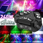 Uking Beam Spider Laser Moving Head Stage Light 9 Led Rgb Dmx Dj Disco Party Us. Fixed Price $129.99.