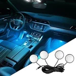 Car Interior Led Lights, 4 1 Ambient Lighting Kit, Auto Color: Ice Blue. Fixed Price $17.99.