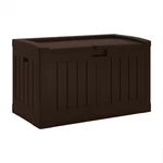 Suncast 50 Gallon Medium Capacity Resin Outdoor Storage Deck Box With Seat, Java. Fixed Price $99.99.