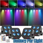 4PCS Led Rgbwa Uv Can Stage Lighting Dmx Party Halloween Show W/remote. Fixed Price $484.49.