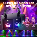 9-EYE Laser Projector Rgb Dmx Strobe Stage Led Bar Dj Disco Party Lighting. Fixed Price $44.99.