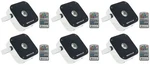 (6) Rockville Mini RF1 V2 Rgbwa+uv Dmx Dj/party Led Wash LIGHTS+4-CH Remote. Fixed Price $274.70.