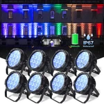 1-8X IP65 Led Par Battery Power Uplight 12X18W Rgbwauv Waterproof Wireless. Fixed Price $196.00.