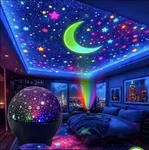 Starlight Projector Lamp Usb Led, Color Changing, Sound Pickup, Stars Moon, 9CM. Fixed Price $19.00.