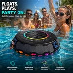 Ion Hydrogroove Floating Bluetooth Speaker Waterproof Pool Led Lights 360 Sound. Fixed Price $62.00.