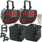 Chauvet Dj Wash Fx 2 Multi-purpose Effect Party Lights Pack + Remote Bags. Fixed Price $546.40.