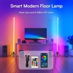 Smart Corner Floor Lamp, Rgbw Color Changing, App & Remote Control, Modern Home. Fixed Price $18.99.