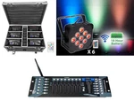 Rockville Best Pack 60 6) Black Rechargeable Lights+case+wireless Dmx Controller. Fixed Price $1369.00.