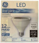 Led Bulb Low Glare 1000 Lumens Flood Lights Ge PAR30 Energy Efficient New. Fixed Price $9.99.