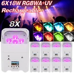 Dj Lights Uplighting 108W Rgbwa+uv Wireless Par Wedding Dmx Wifi Remote. Fixed Price $37.99.