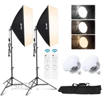 2PCS 85W Softbox Lighting Kit Led Video Photography Stand Studio. Fixed Price $59.99.