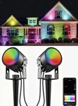 Smart Rgb Led Outdoor Spot Light, App & Voice Control, Waterproof. Fixed Price $45.00.
