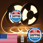 Samsion 65.6FT 24V Dimmable Cob Led Strip Light Waterproof Outdoor Warm White. Fixed Price $97.99.